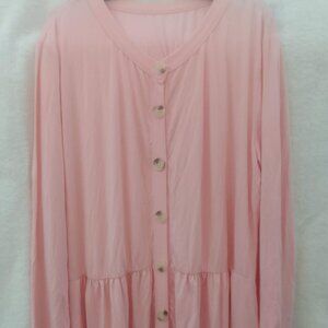 Luxury silky-soft button-down long loungewear rope brand new